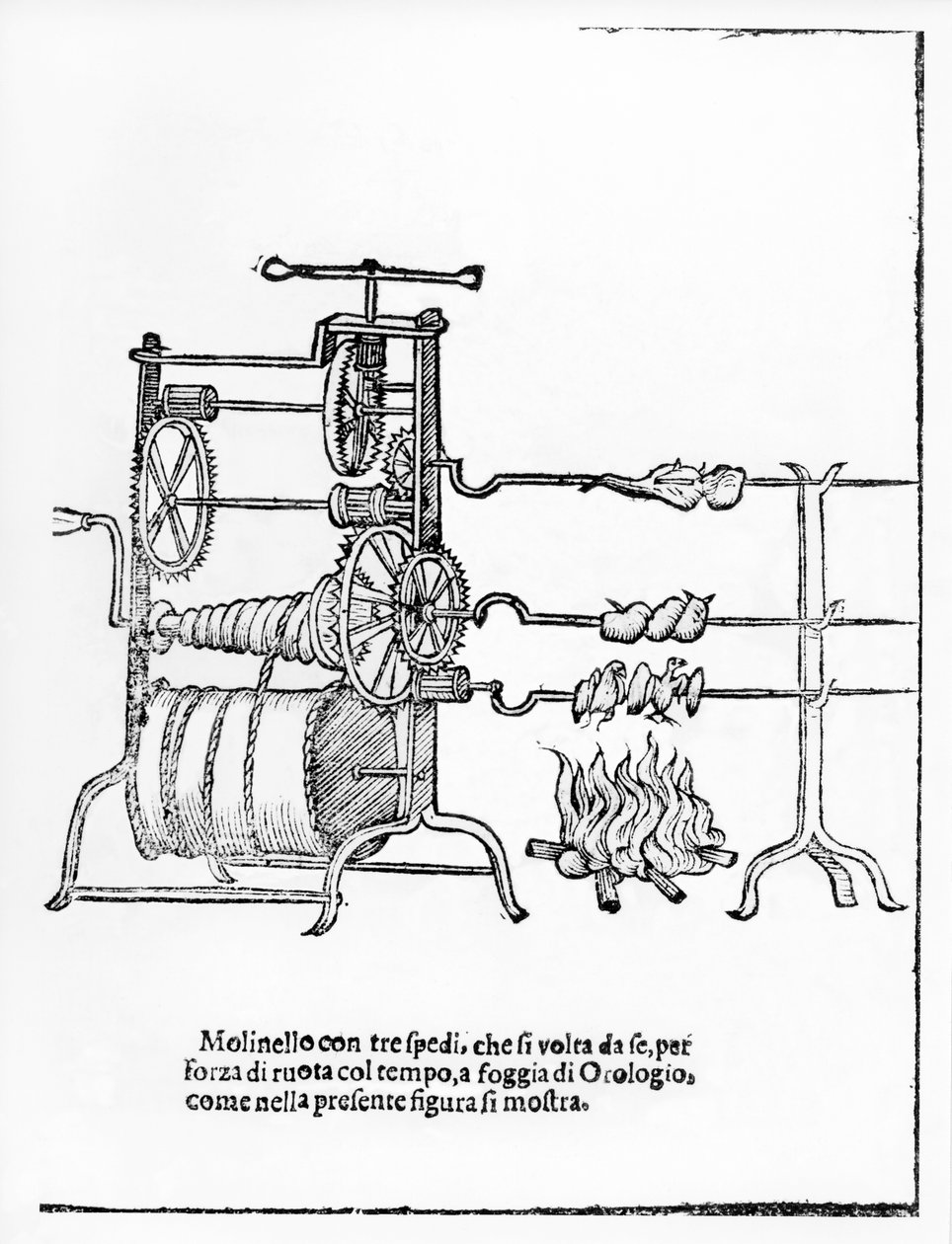 The Procedure for Spit Roasting by Italian School