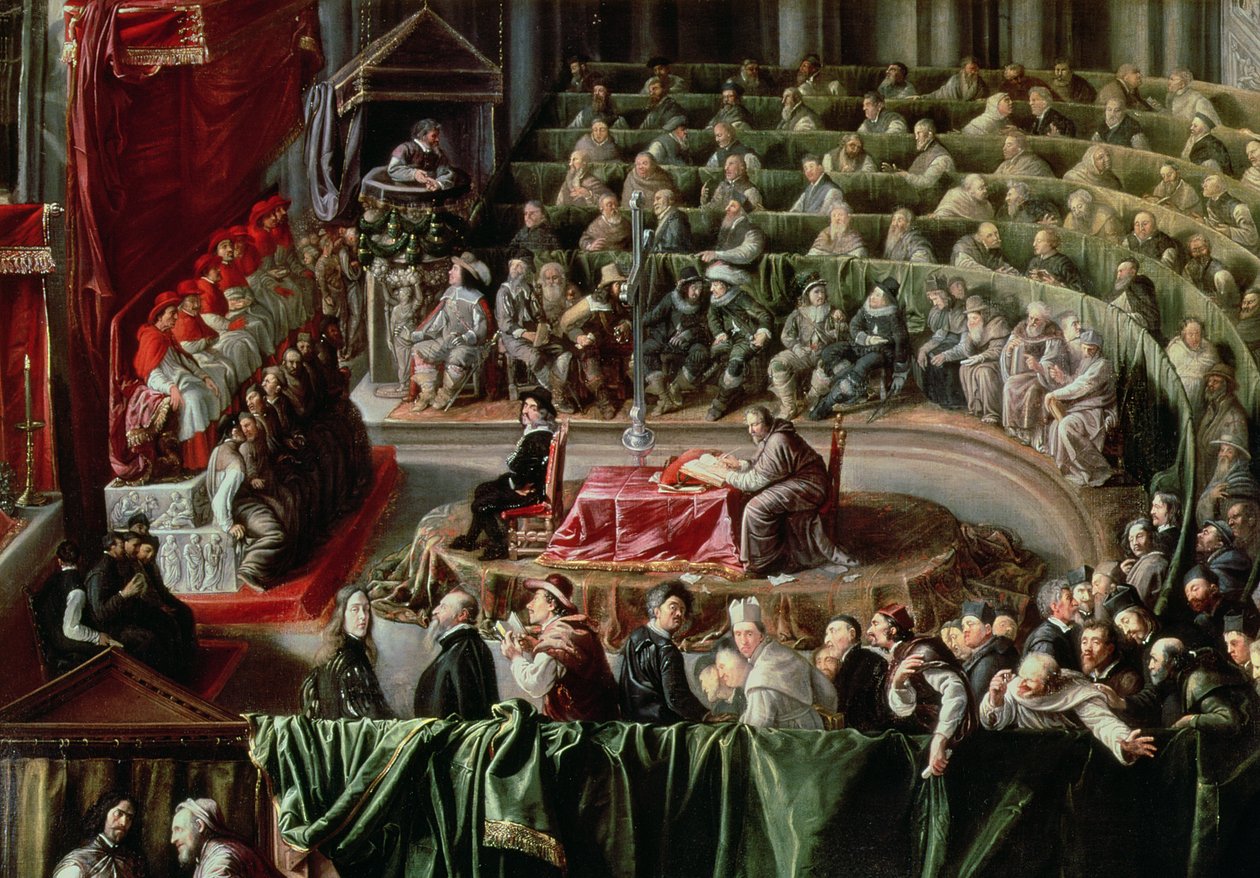 Trial of Galileo (detail) by Italian School