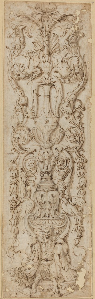 Grotesque with a Satyr by Italian 16th Century