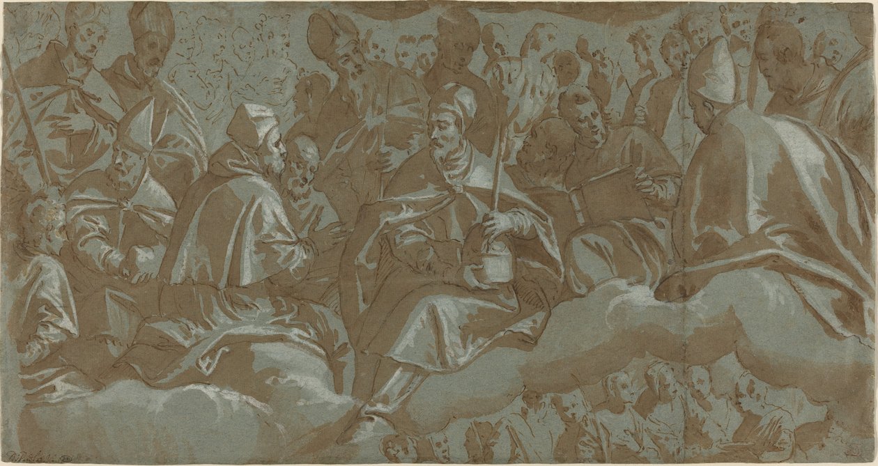 Saints on Clouds by Italian 16th Century