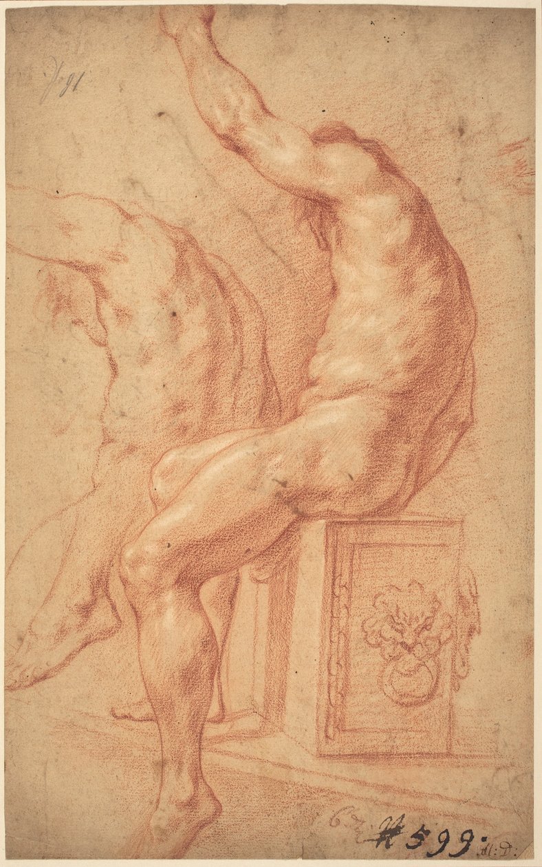 A Seated Nude by Italian 17th Century