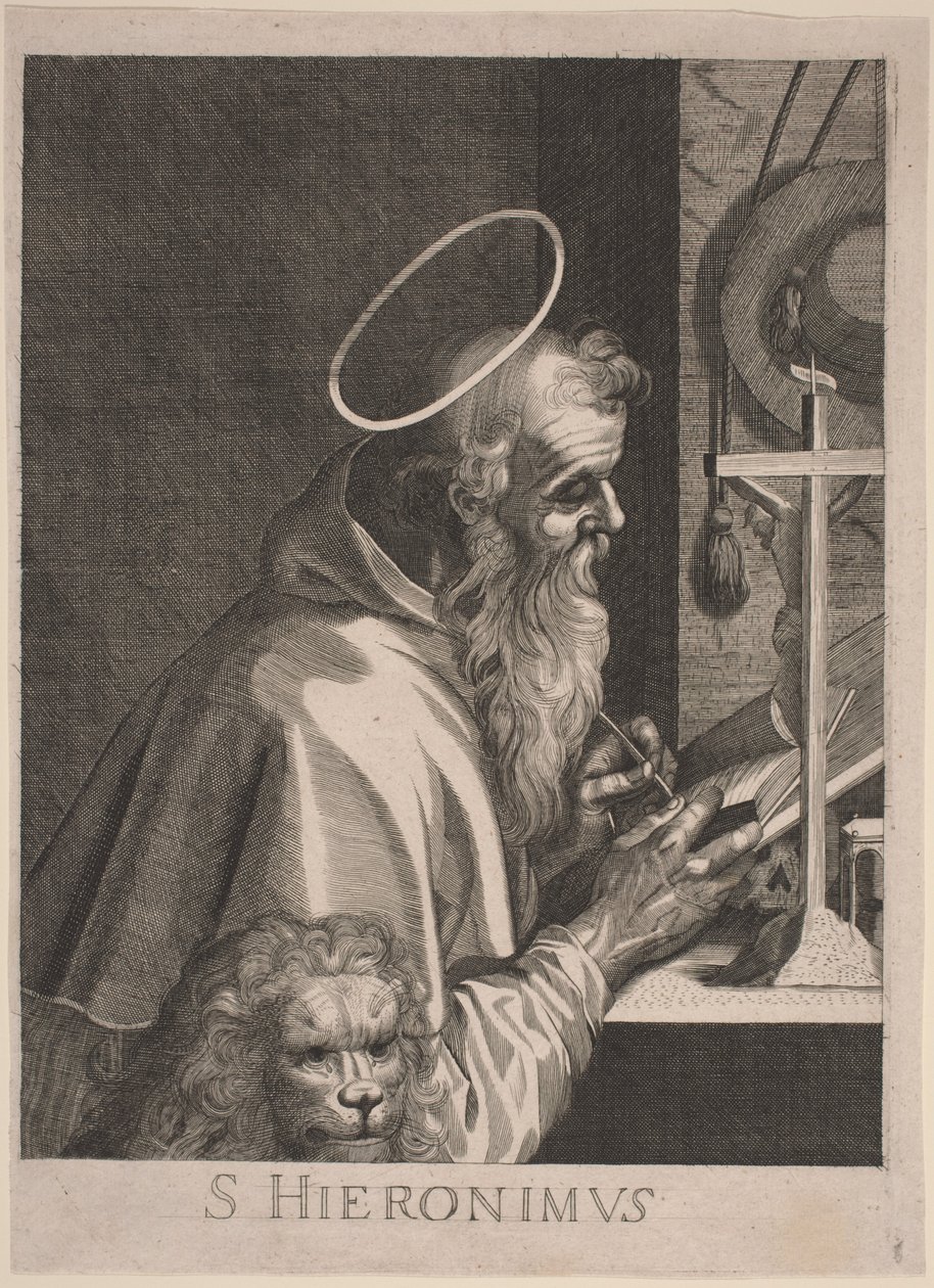 Saint Jerome by Italian 17th Century, after Aegidius Sadeler II