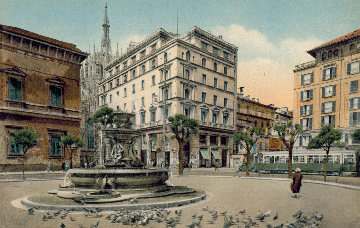 Milan: Piazza Fontana by Italian Photographer