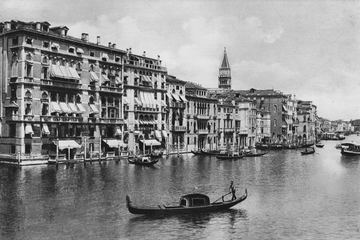 Venice, Grand Canal and Hotels by Italian Photographer