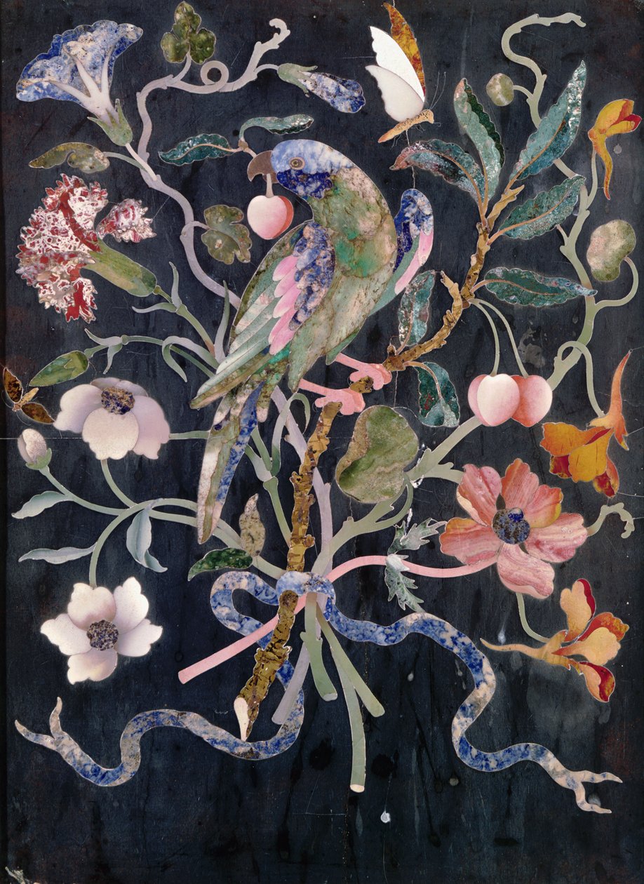 A Parakeet in a Bouquet by Italian School