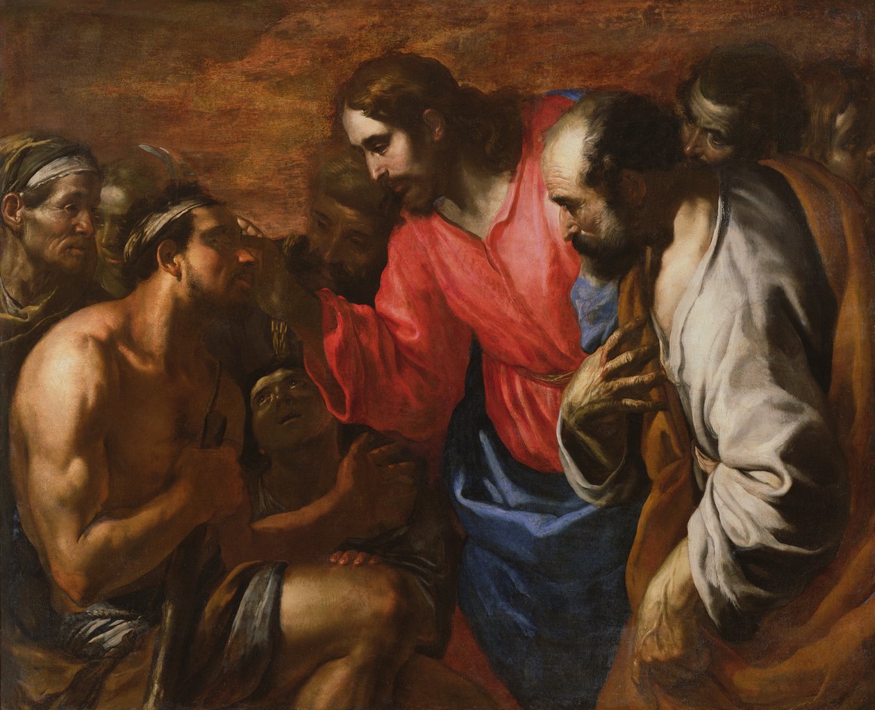 Christ Healing the Blind Man of Jericho by Italian School