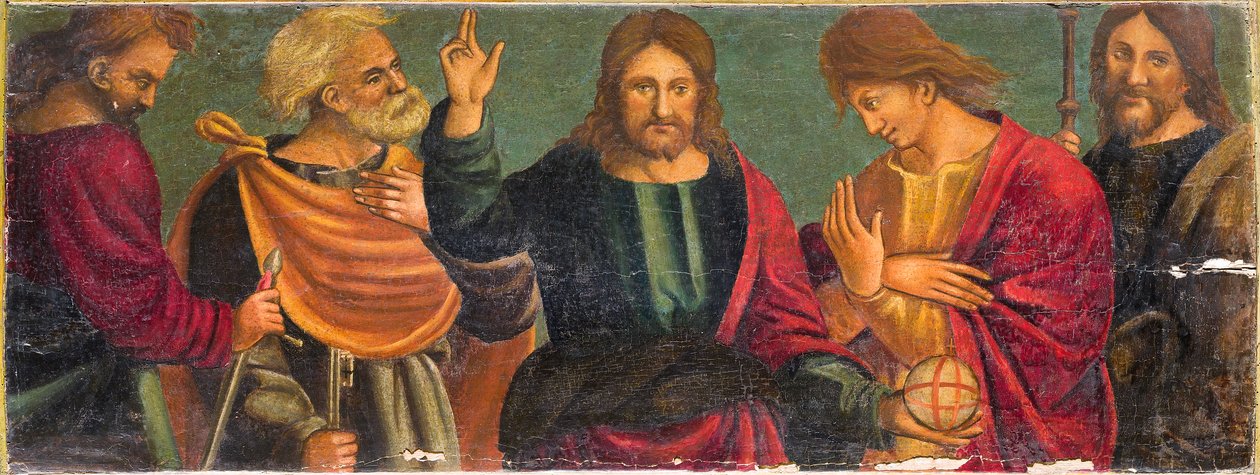 Christ with Four Apostles by Italian School