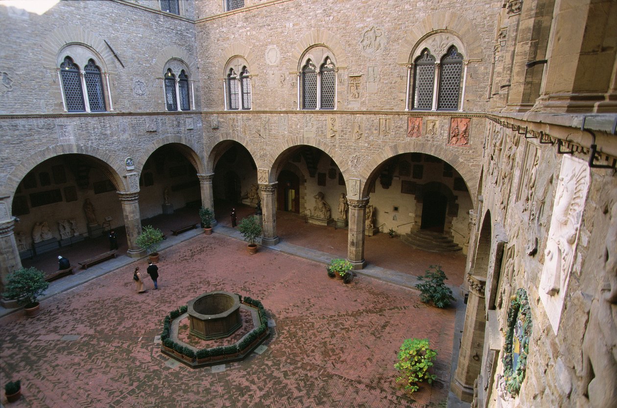 Courtyard by Italian School
