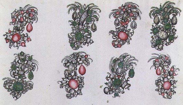 Designs for Aigrettes by Italian School
