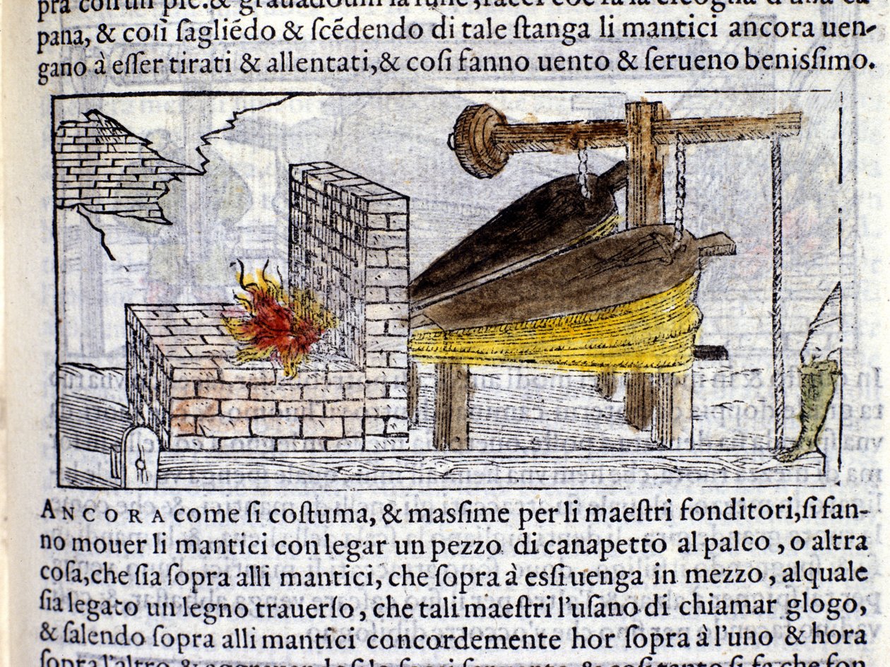 Forge - in Pirotechnia of Biringuccio by Italian School