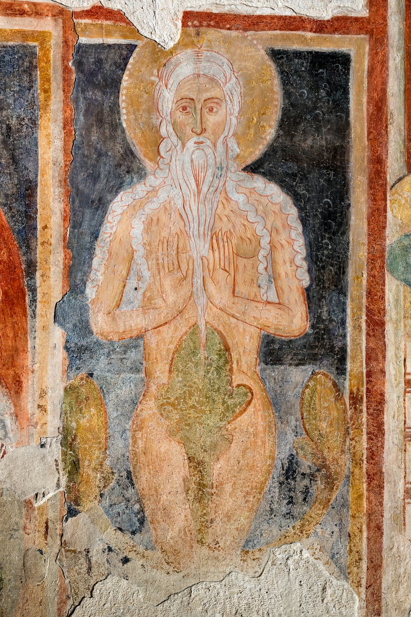 Saint Onophrius the Hermit (fresco) by Italian School
