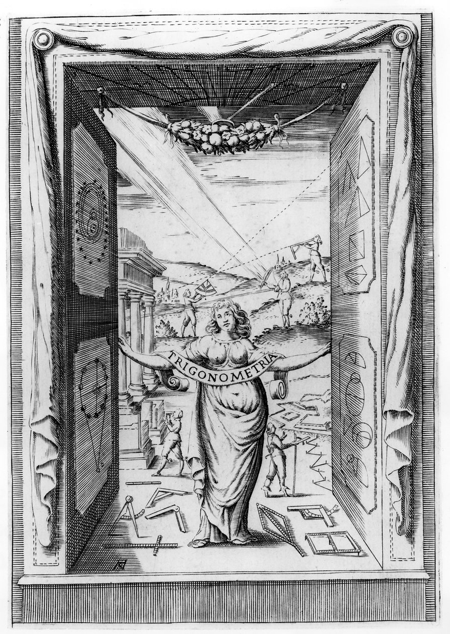 Frontispiece to Trigonometria by Bonaventura Cavalieri, 1643 by Italian School