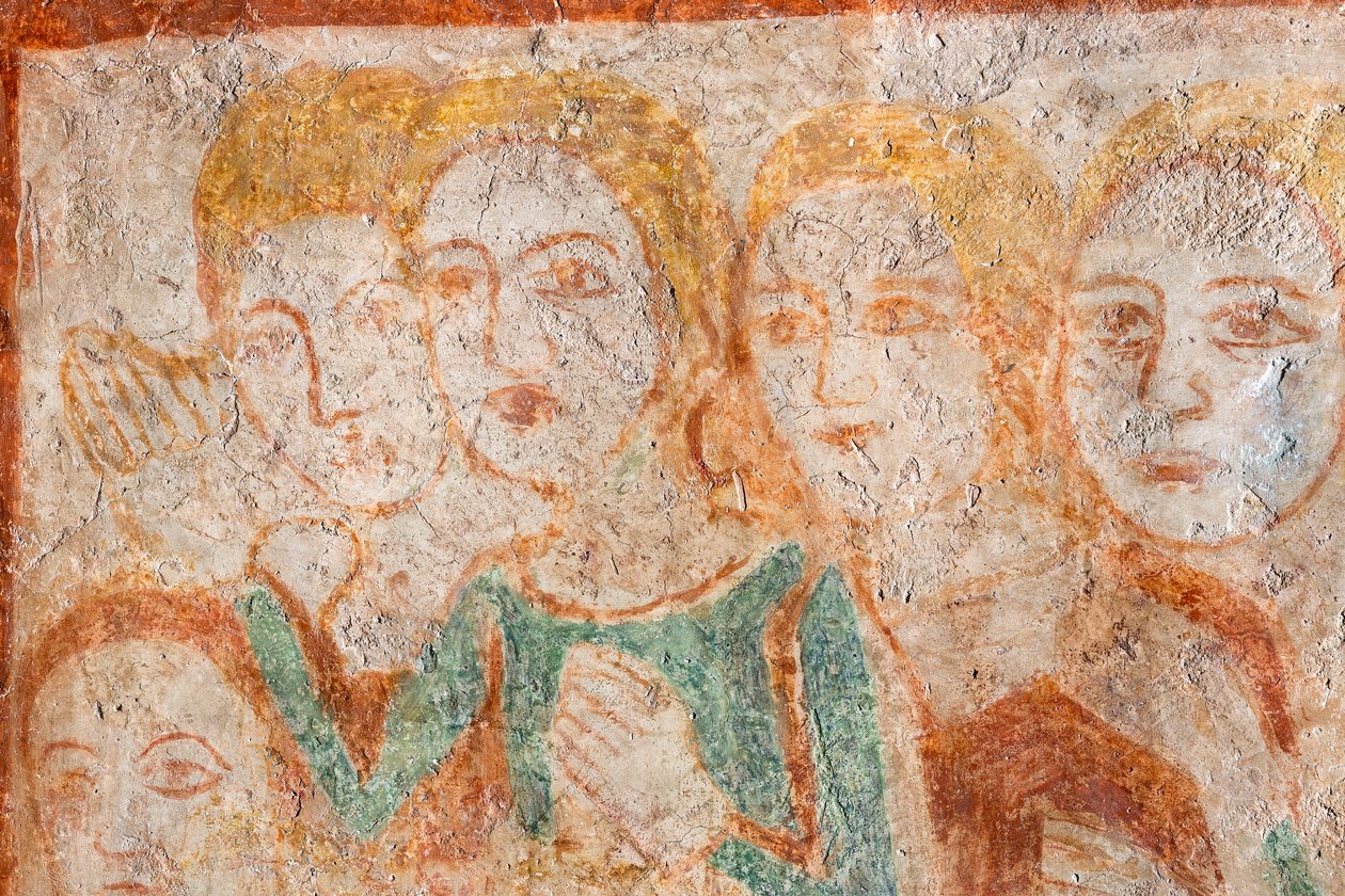 Group of Faithful (fresco) by Italian School