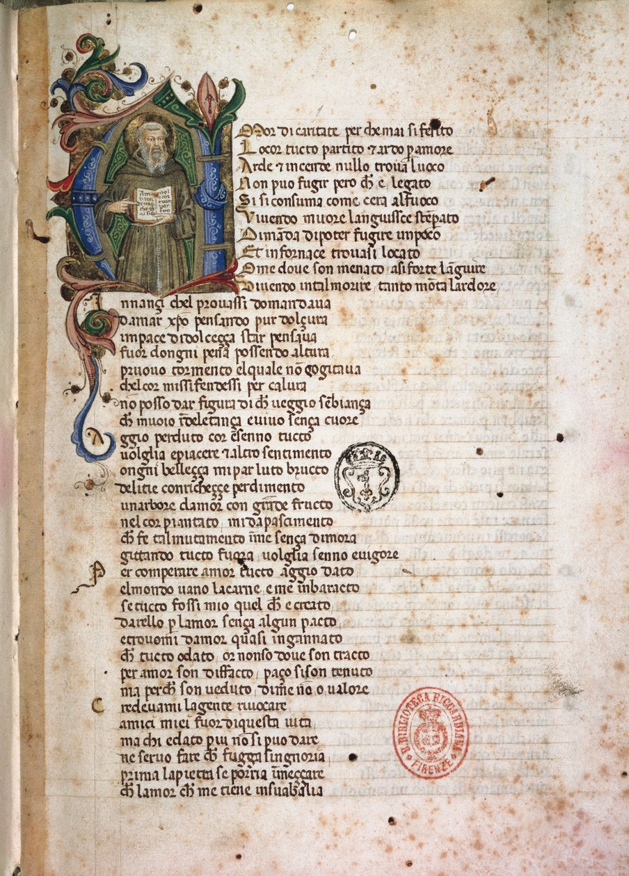 Incipit from Laudae by Italian School