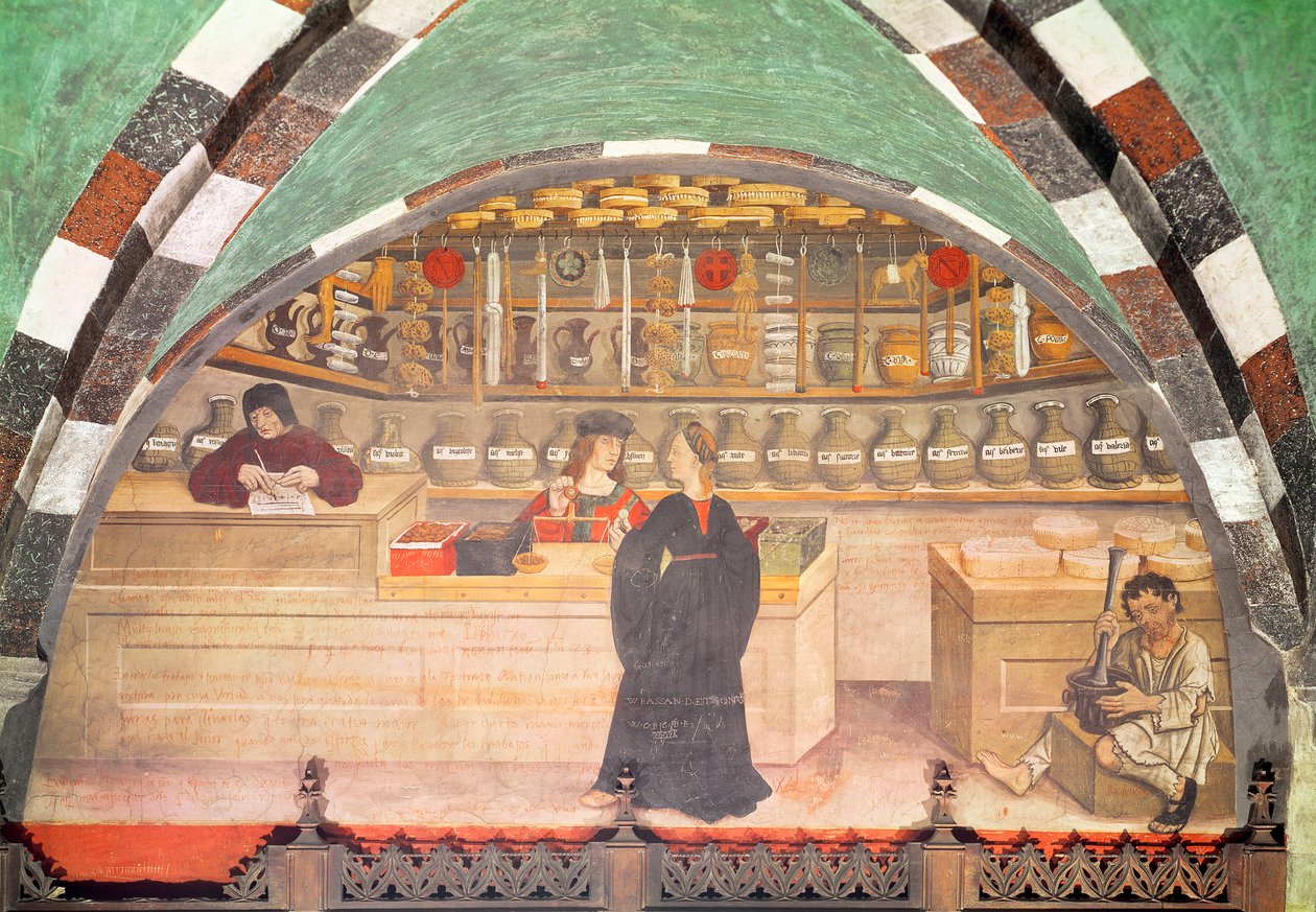 Interior of a Pharmacy by Italian School