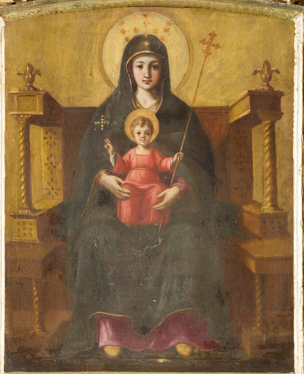 Madonna Enthroned with Child by Italian School
