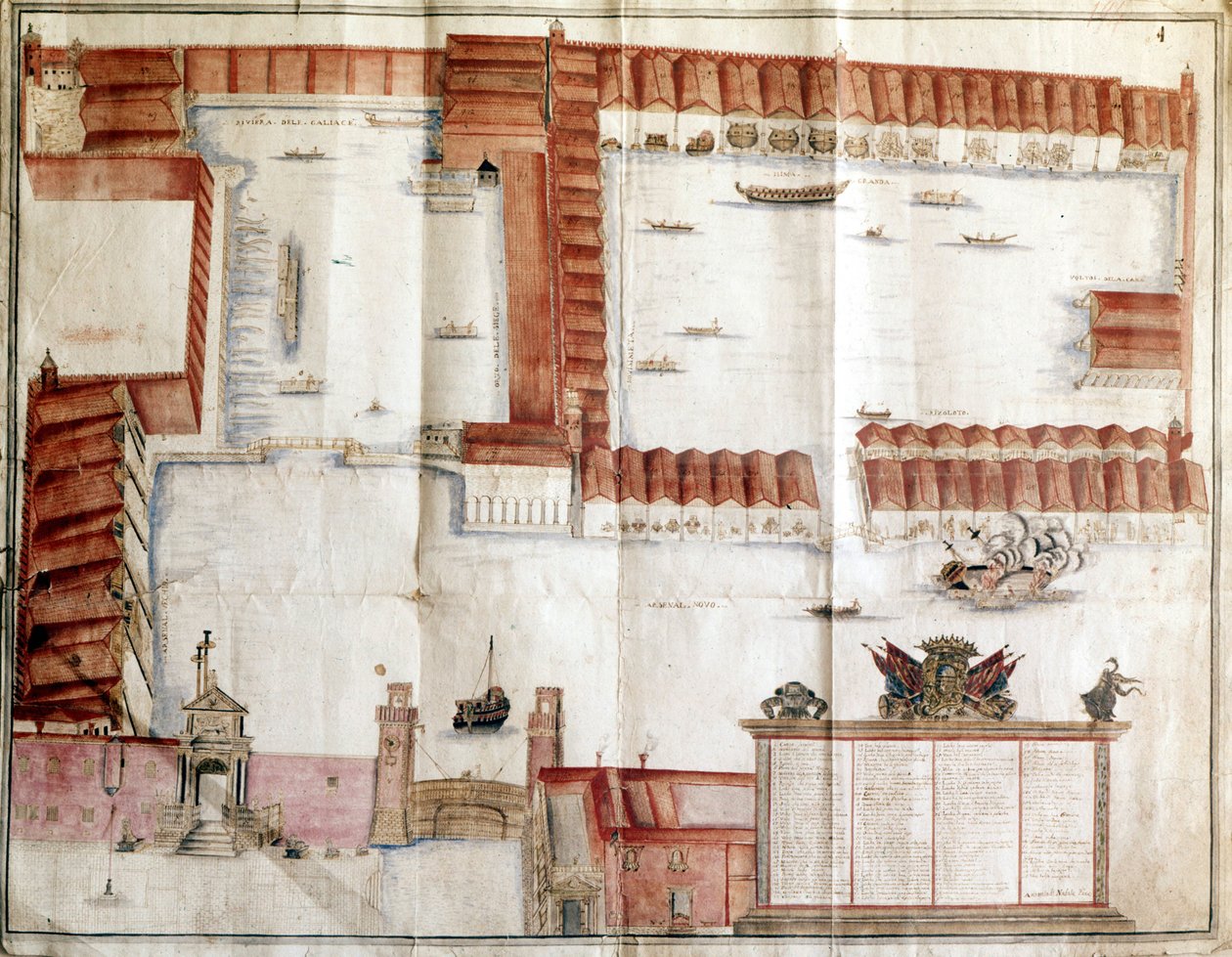 Map of the Venice Arsenal by Italian School