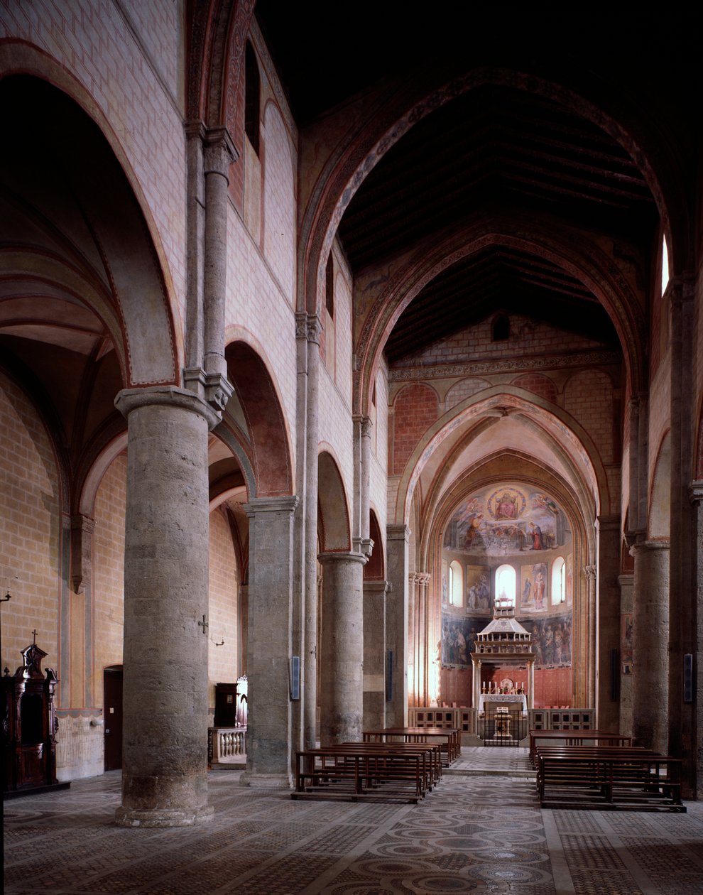 Nave of the Cathedral St Mary by Italian School