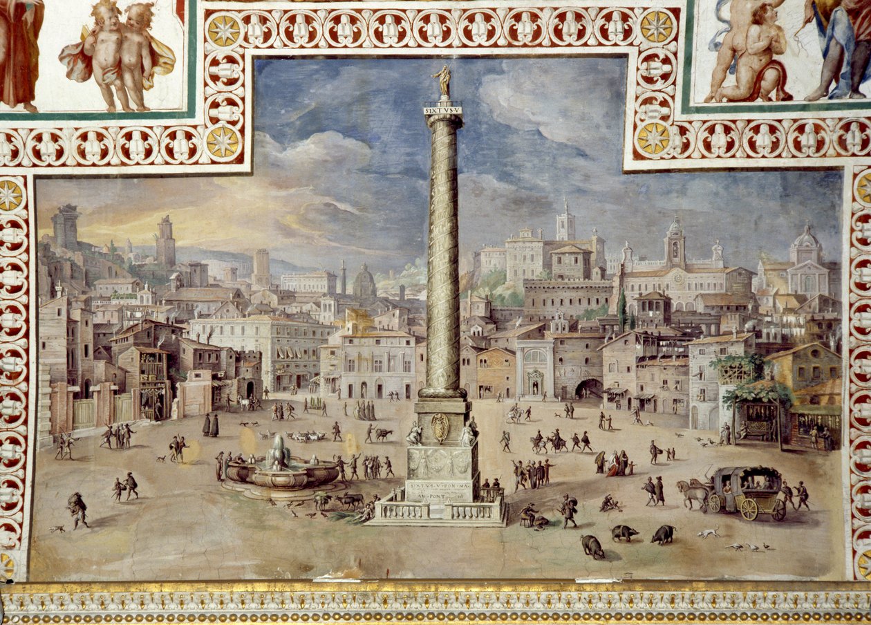 Piazza Colonna, Rome by Italian School