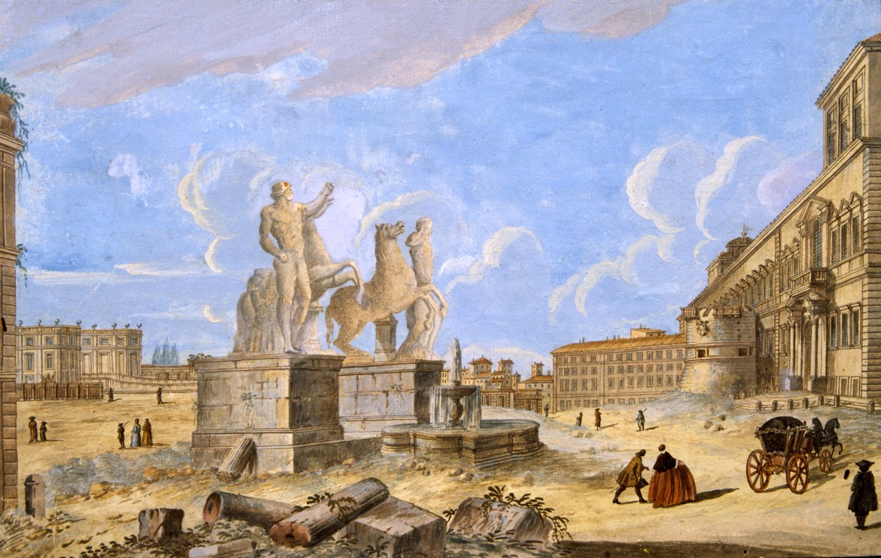 Piazza Monte Cavallo by Italian School