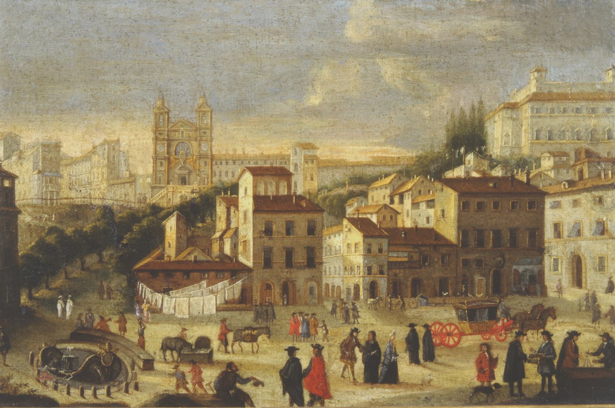 Piazza di Spagna and Trinita dei Monti by Italian School