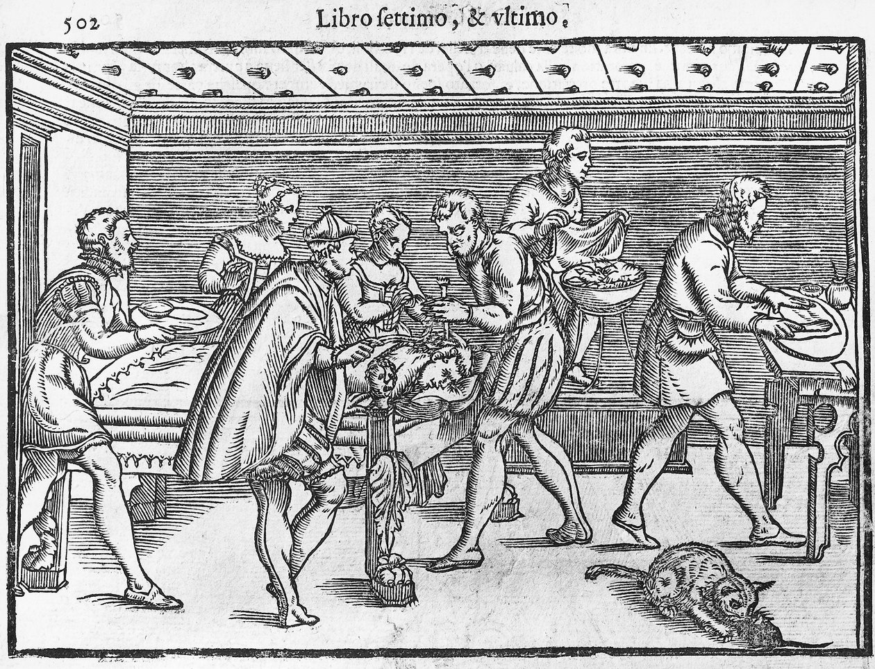 Plate depicting trepanning of skull by Italian School
