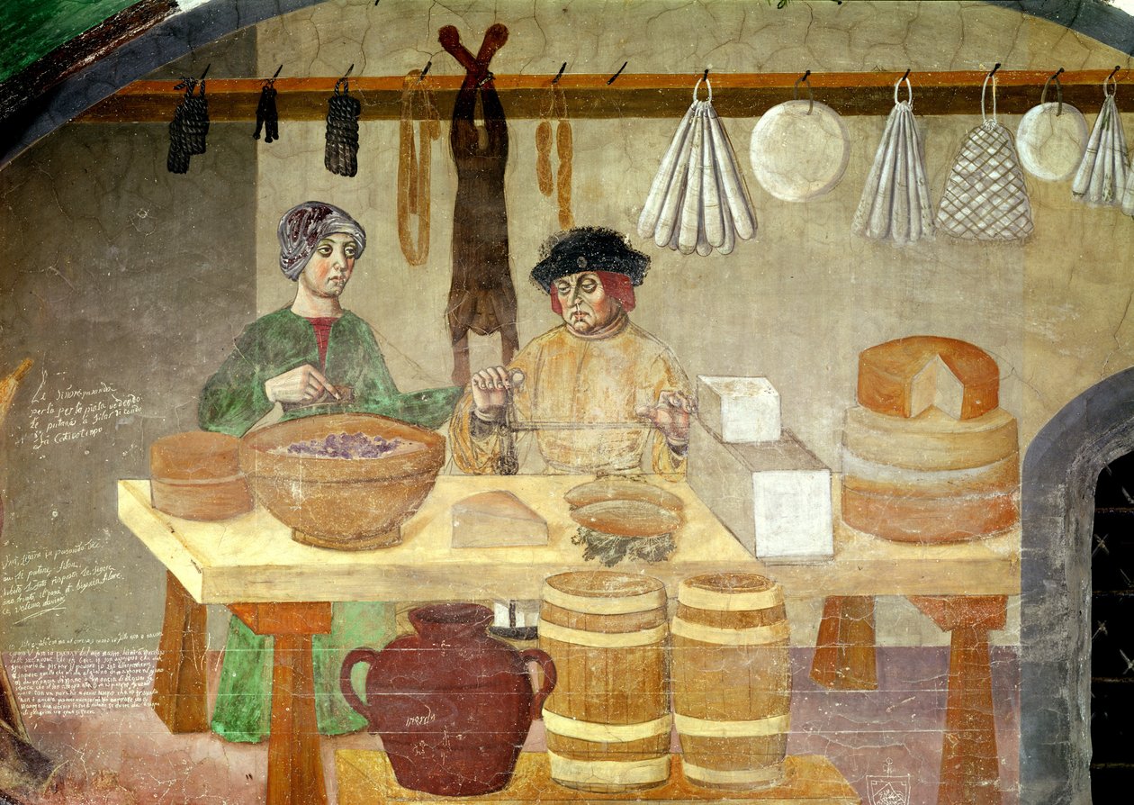 Sausage and Cheese Sellers by Italian School