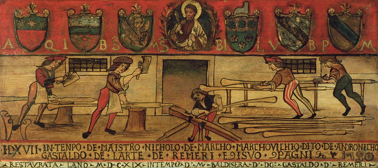 The Oar Makers by Italian School