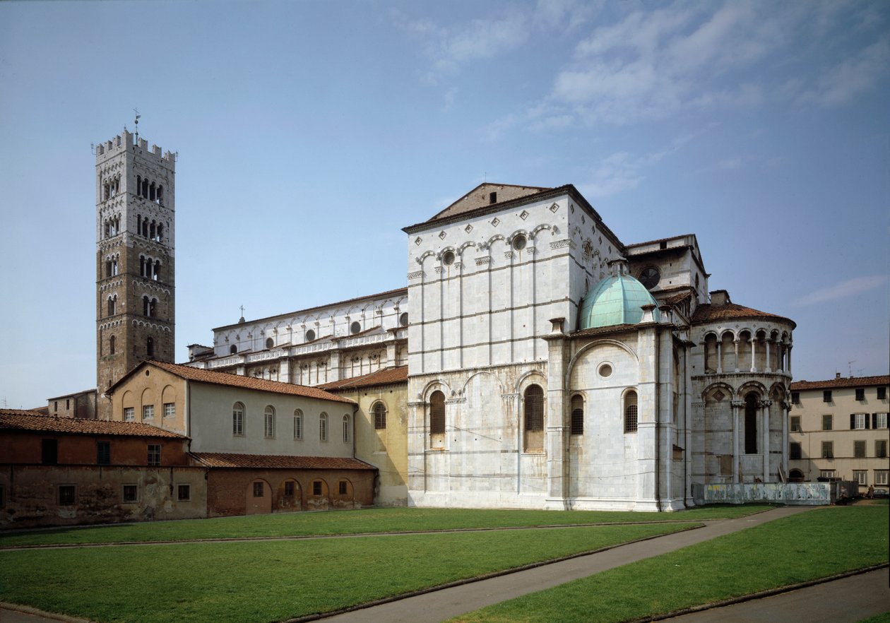 View of Lucca Cathedral by Italian School
