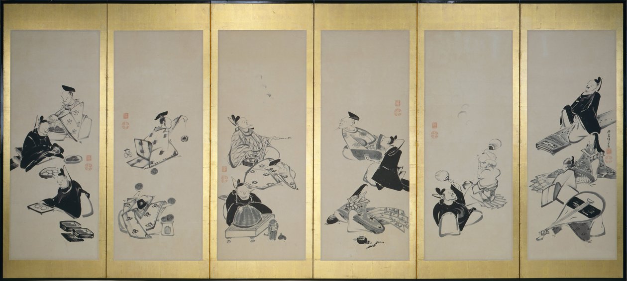The Thirty-Six Immortal Poets by Ito Jakuchu