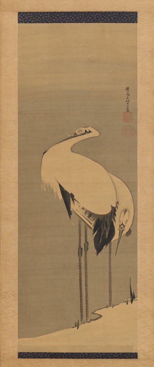 Two Cranes by Ito Jakuchu