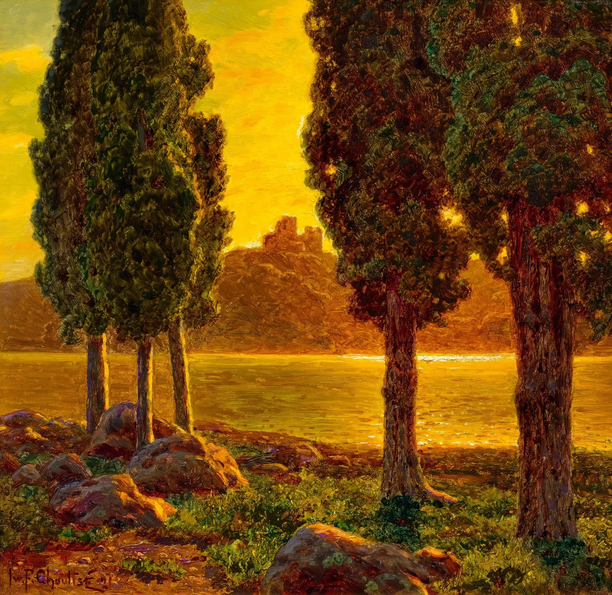 Sunset by Ivan Fedorovich Choultse