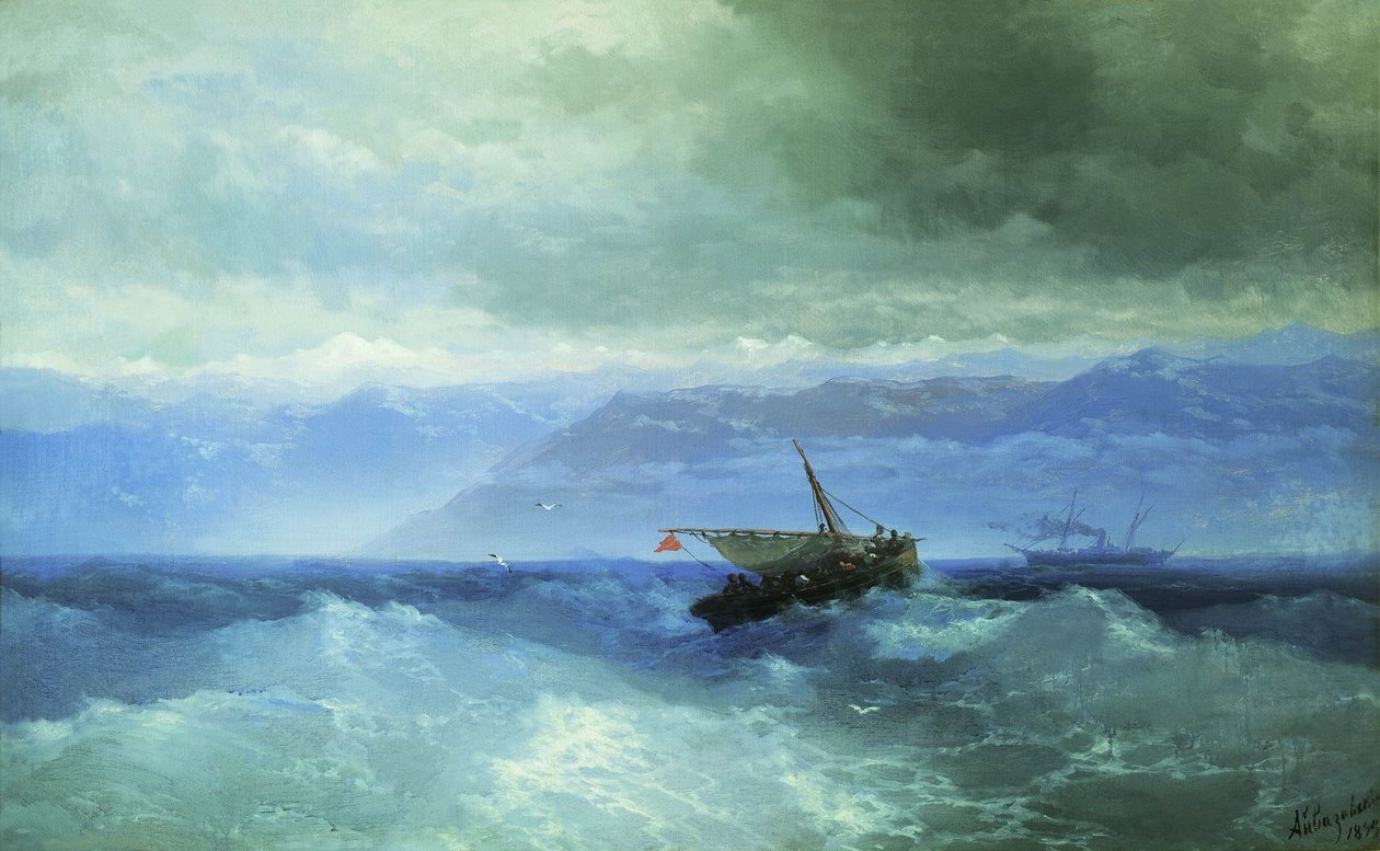 Caucasus Mountains from the Sea by Ivan Aivazovsky