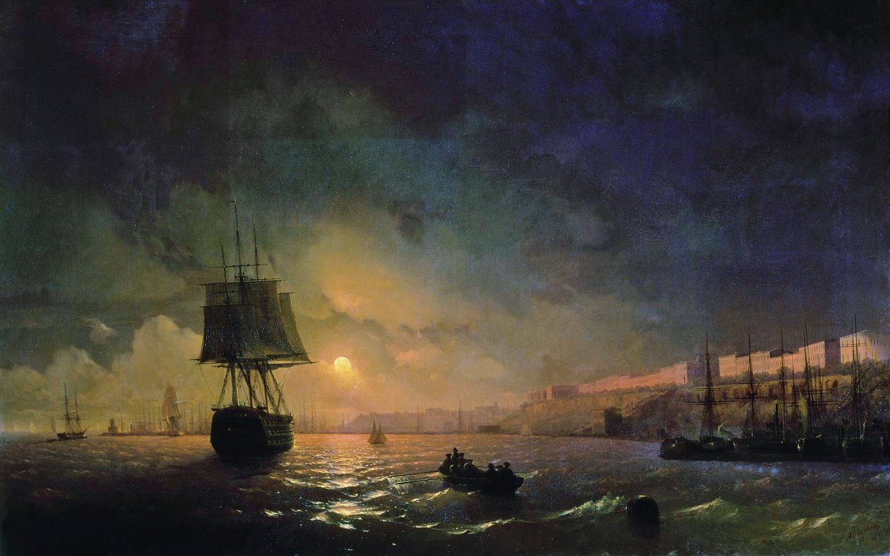 Odessa in Moonlight by Ivan Aivazovsky
