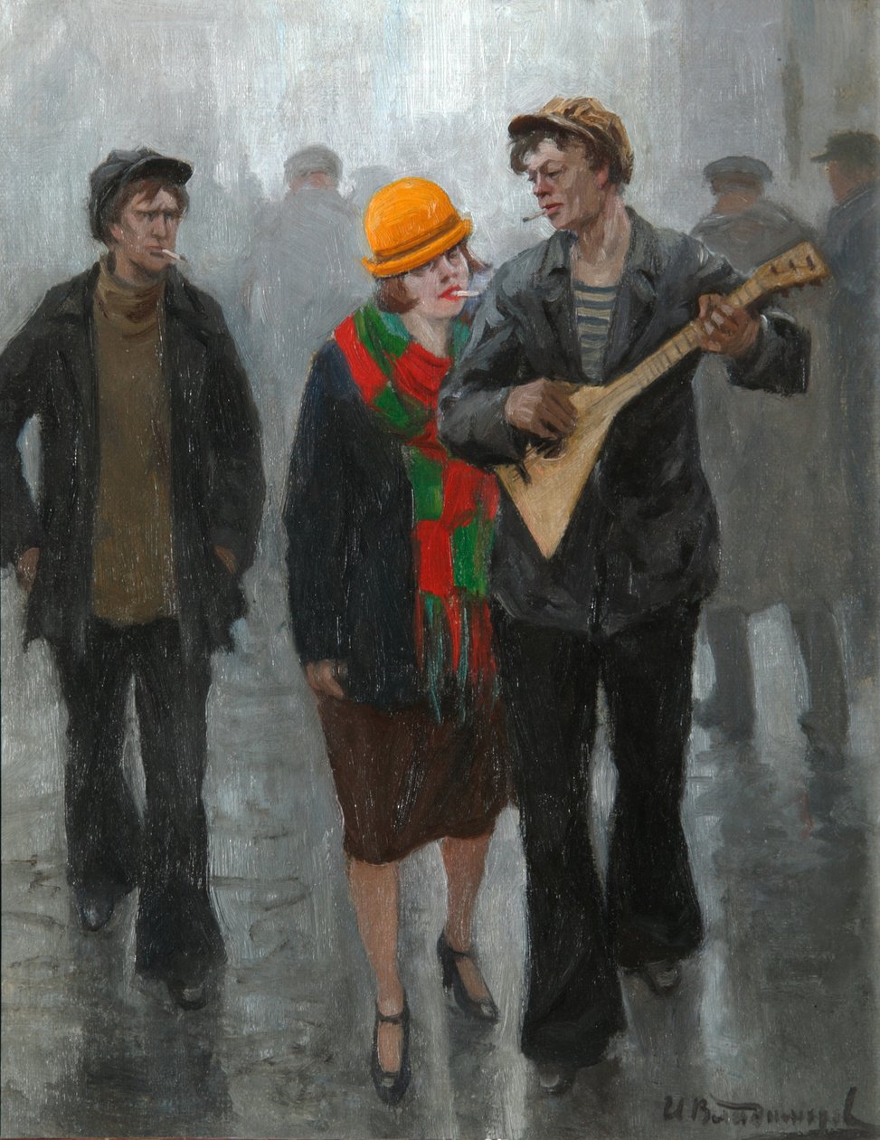 A Young Couple, 1920s by Ivan Alexeyevich Vladimirov