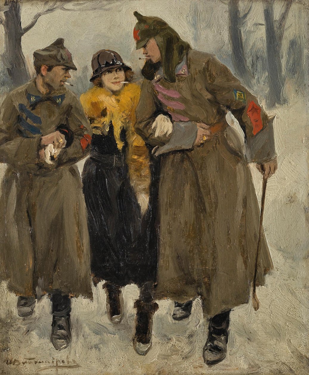 Soldiers with Prostitute by Ivan Alexeyevich Vladimirov