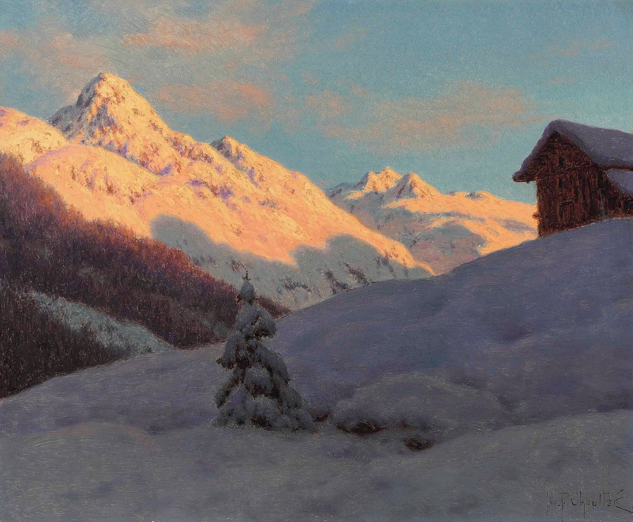 Peaks in the Engadine by Ivan Fedorovich Choultse