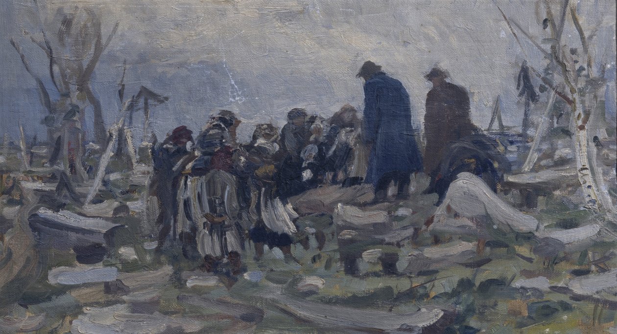 A Peasant Funeral by Ivan Ivanovich Tvorozhnikov