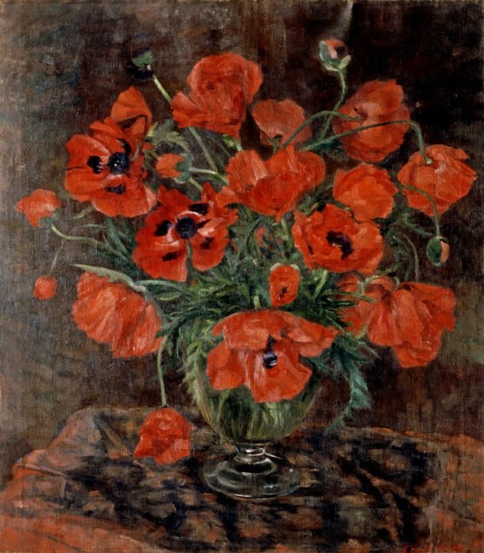 Still Life with Poppies by Ivana Kobilca
