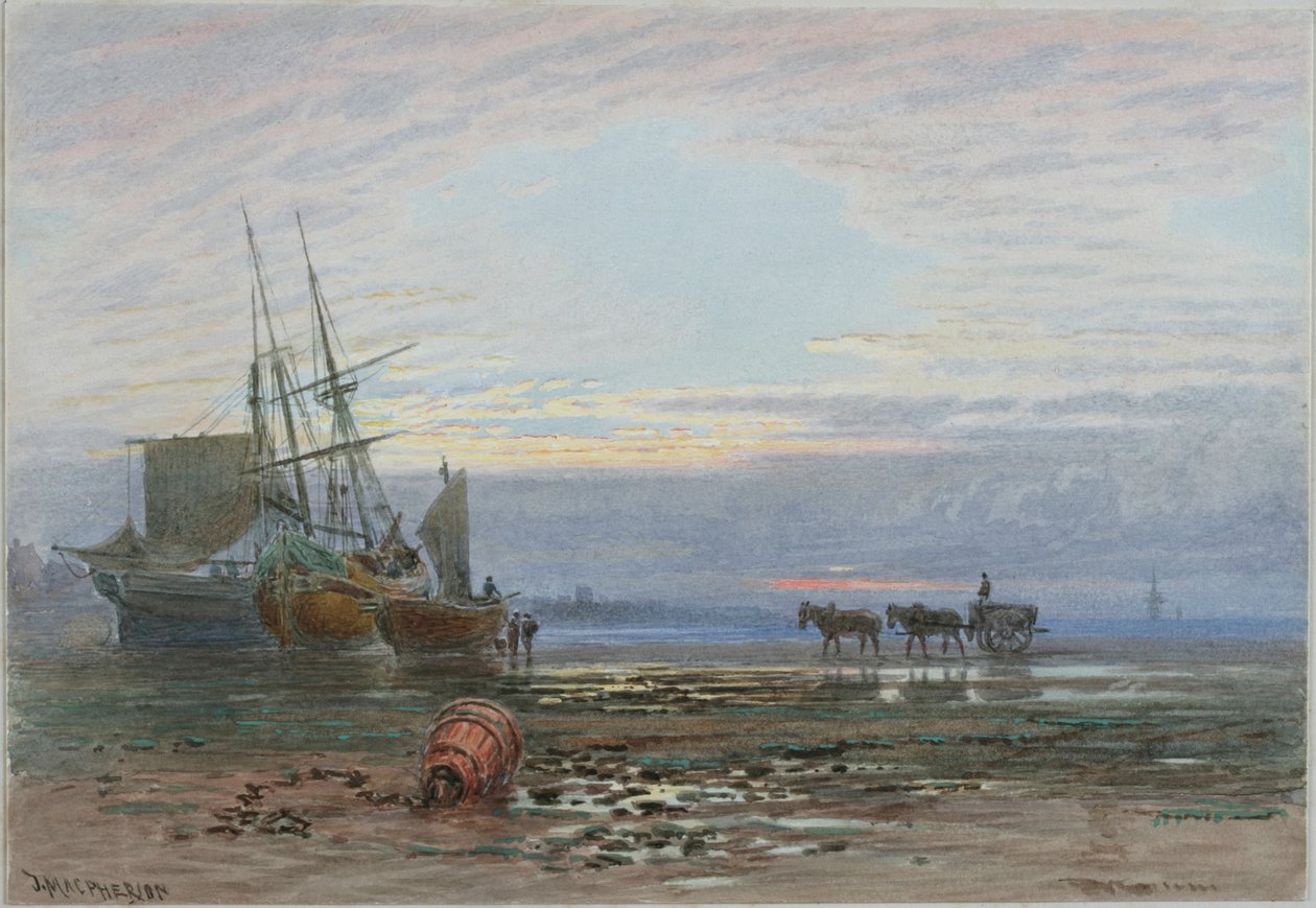 Shore Scene - Sunset by J. MacPherson
