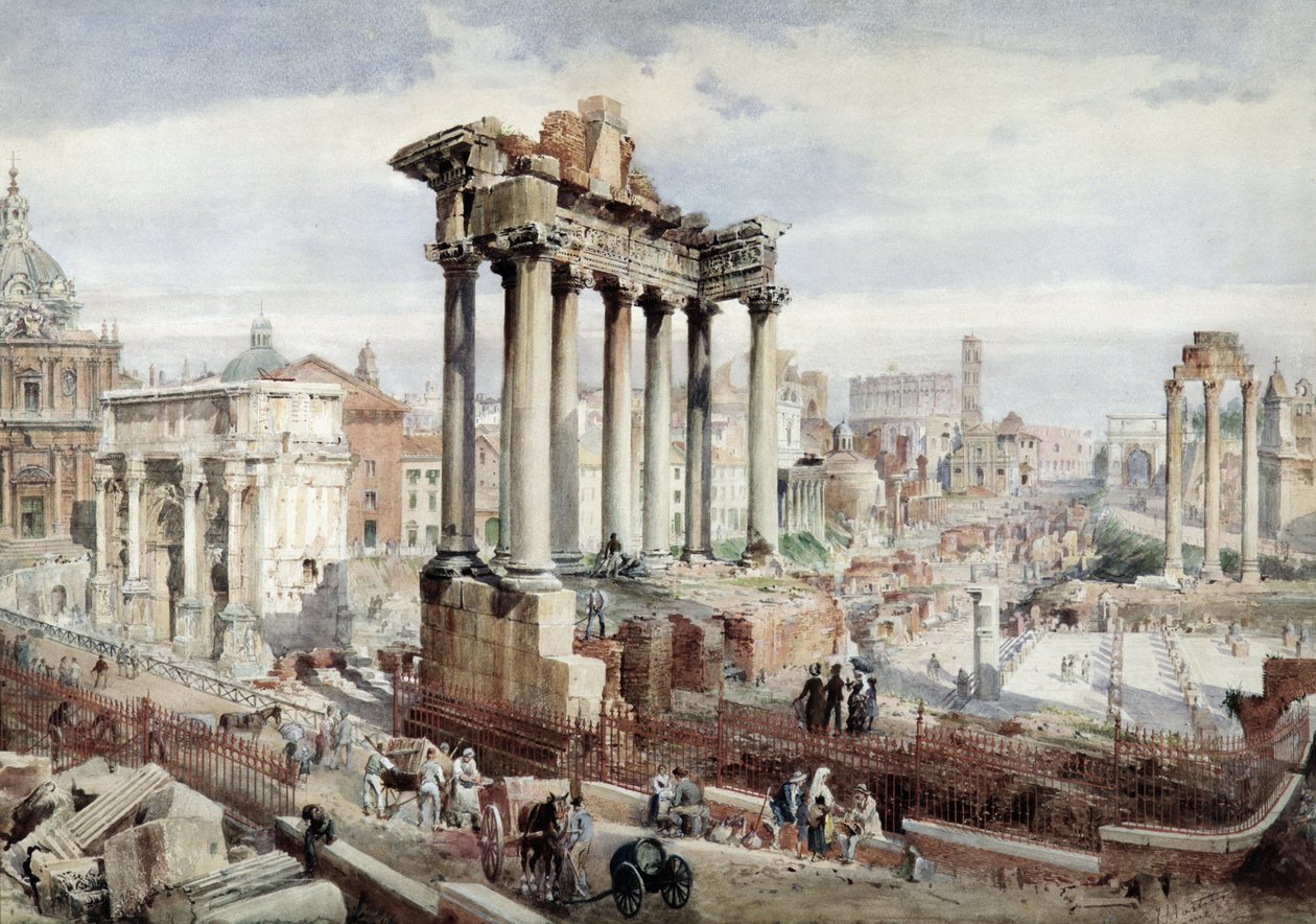 The Forum Romanum, Rome by J. Martin