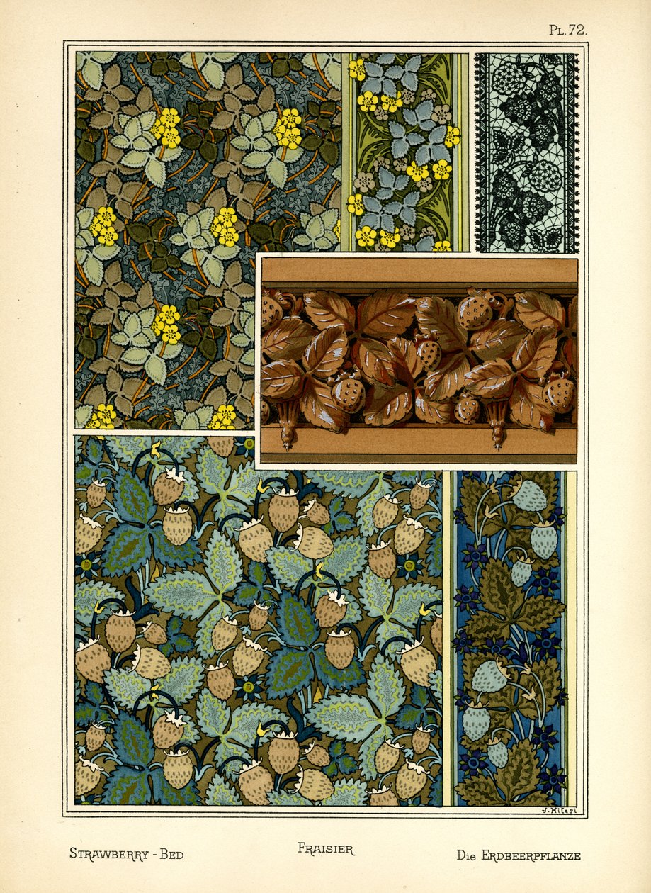 The Strawberry-Bed by J. Milesi