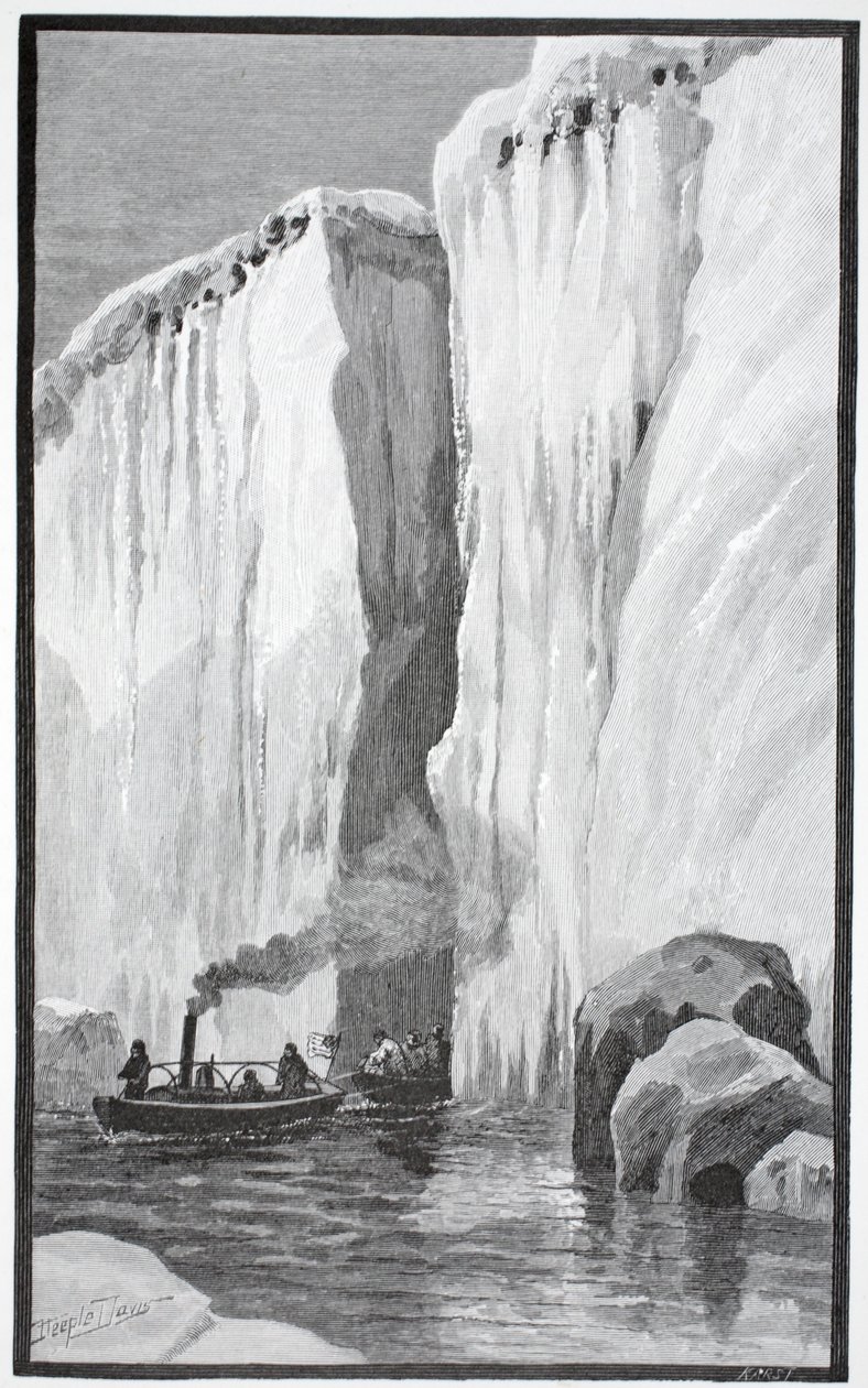 A Wonderful Lead Through a Split Floeberg, pub. London 1886 by J. Steeple Davis