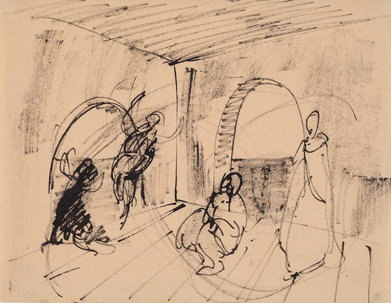 Draft for the Painting "Hecuba" by J.A. Jerichau