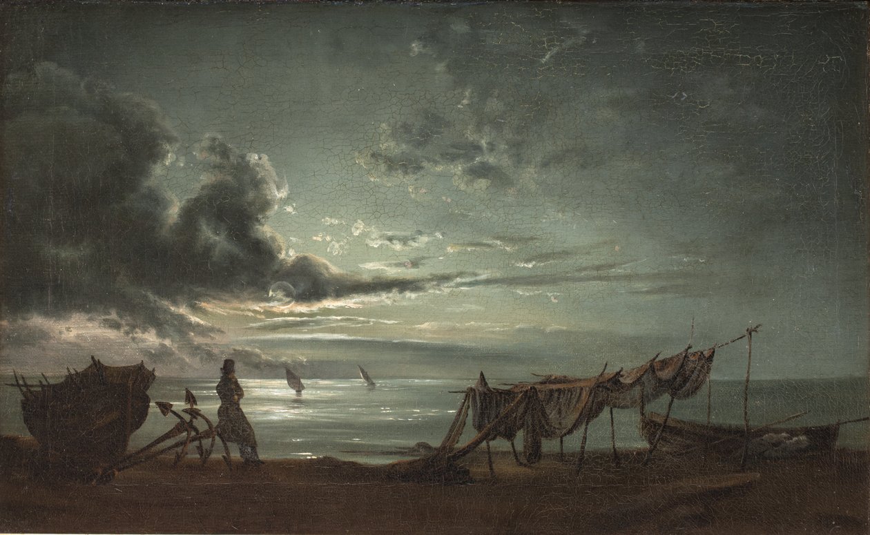 The Gulf of Naples. Moonlight by Johan Christian Dahl