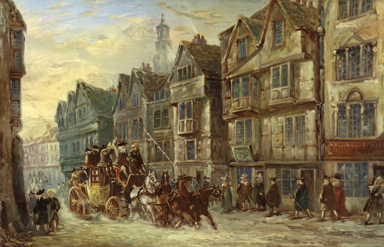 Wych Street, Strand, London, Days of Hogarth by J.C. Maggs