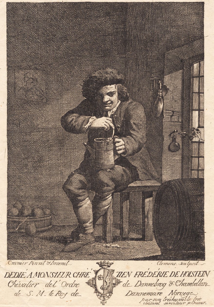 A Sitting Farmer by J.F. Clemens
