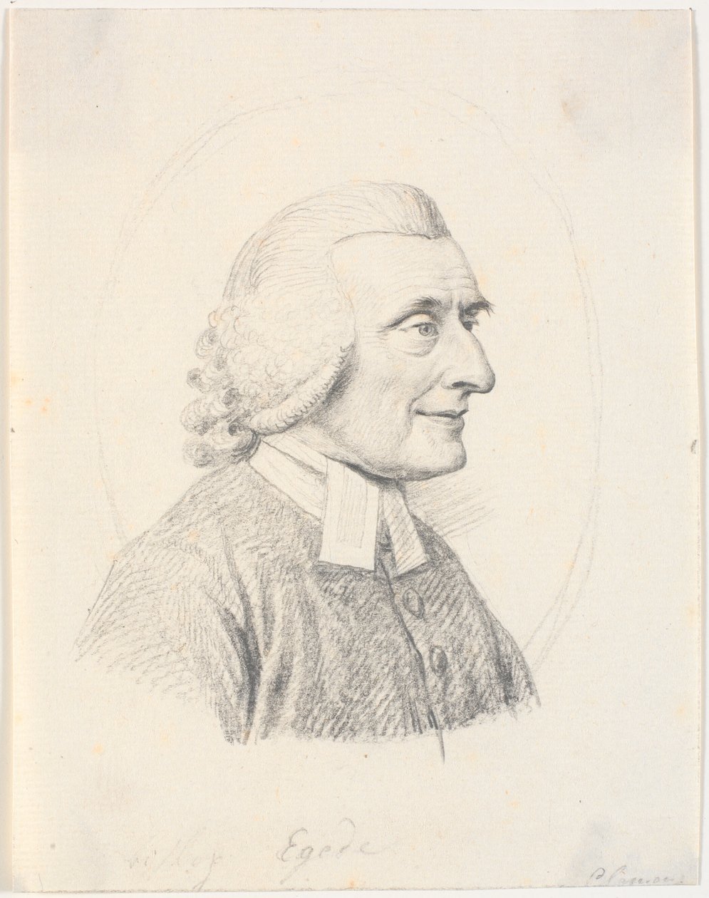 Portrait of Pastor Paul Egede (1709-89) by J.F. Clemens