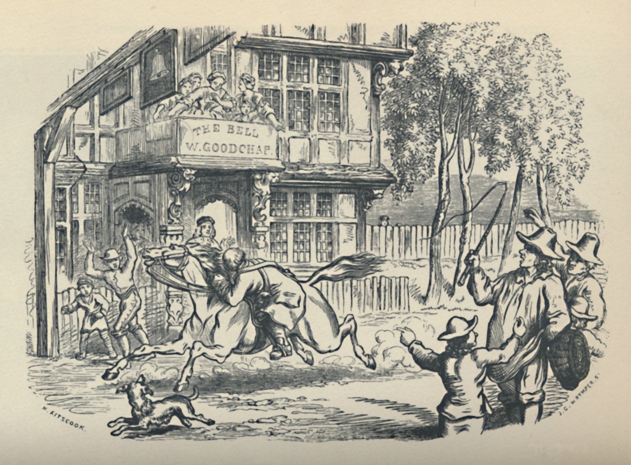 John Gilpin Passing The Bell, Edmonton by JG Whymper