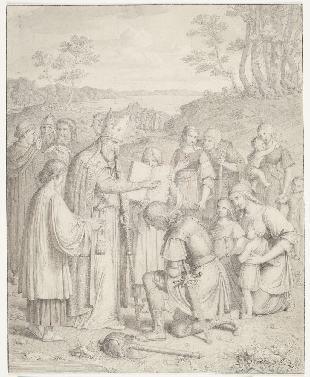The First Danish Christian Baptism by J.L. Lund